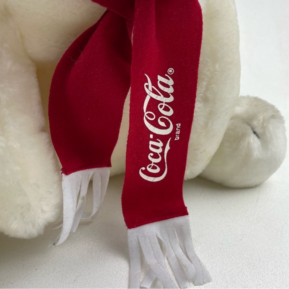 Vintage 1993 Coca Cola COKE White Polar Teddy Bear Plush Toy RARE!! - Picture 3 of 11